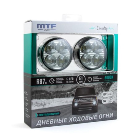 Daytime running lights LED MTF LIGH "Country" 12/24V, 8 W, 6000K, 2 pcs, LDL70