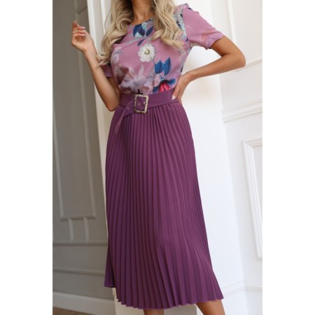 Women's dress, size 54, pink color-3
