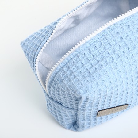 Textura zipper cosmetic bag, blue color-8