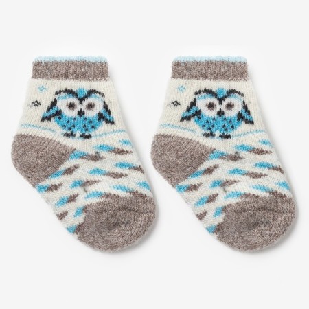 Nosk children's woolen "Aunt Owl", white color, size 12