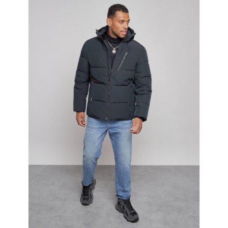 Male Winter jacket, size 58, dark blue color-8