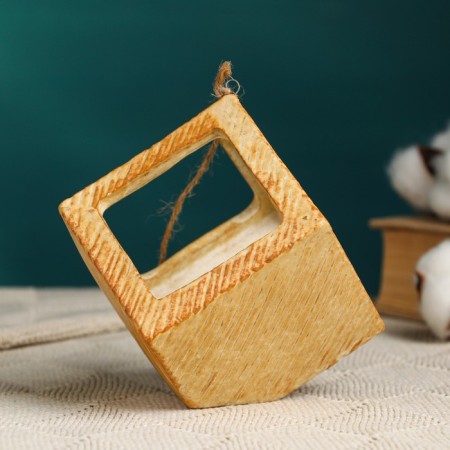 Kashpo "Cube" Bezhevoy, 8*8*8cm-2