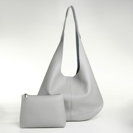 Women's bag on magnet Textura, large size, color gray-1
