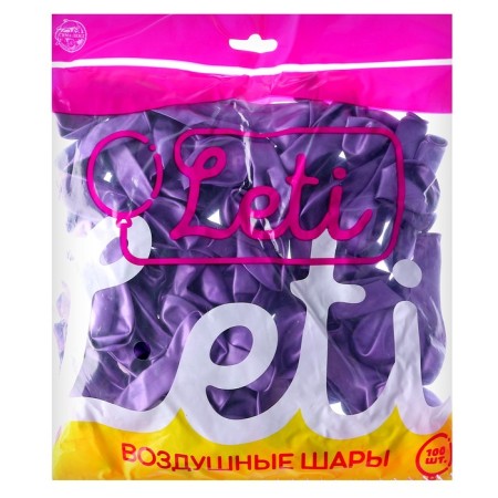 Shar Latex 5 ", chrome, set 100 pcs., Purple color-1