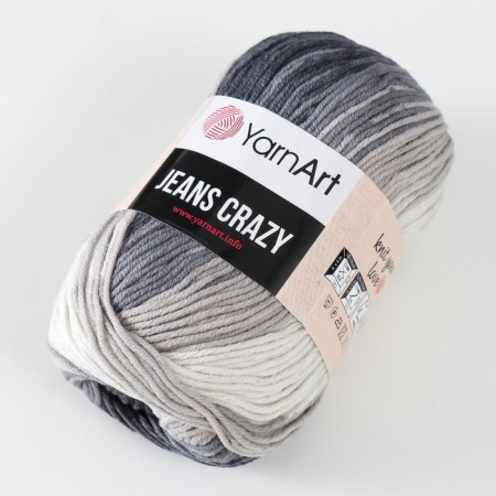 Yarn "Jeans Crazy" 55% cotton, 45% acrylic 160m/50g (8204 print)-1