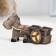 Figure "Donkey with a wagon" 4x2x2.5cm