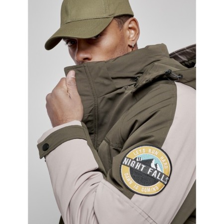 Male Winter jacket, size 56, khaki color-9