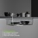 Mesh -mounted mesh -mounted basket on a shelf of a share, 40 × 25 × 14 cm, color chromium