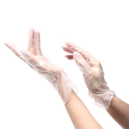 Benovy gloves, vinyl, size m, 50 pairs, transparent-4