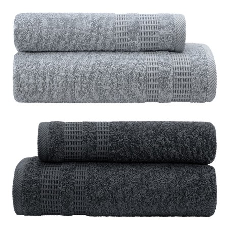 A set of towels "Pamir", size 50x80 cm - 2 pcs, 70x130 cm - 2 pcs, color gray-3