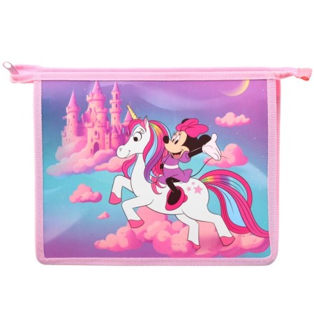 Folder d/notebooks A5 zipper on top plastic PM-A5-29, Minnie and unicorn-5