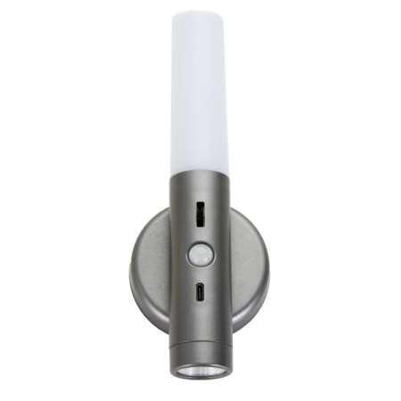 Sconces with a junik movement sensor LED 3000/7000k USB battery silver 7x3x20 cm-12