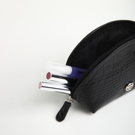 Cosmetic bag with lightning Textura, black color-4