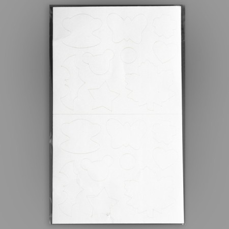 A set of curly patterns Assorted, adhesive, sheet 24.5 × 14.5 cm, 18 pcs, white color-4