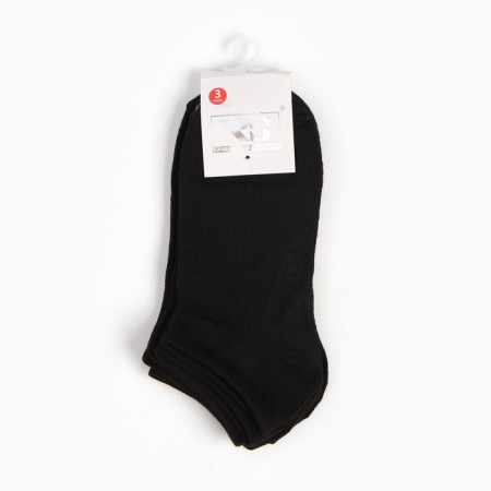 A set of female socks (3 pairs) shortened, black color, size 36-39-4