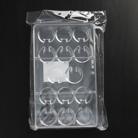 Chocolate form "Pakman", 14 cells, 20 × 12 × 2.5 cm, cell d = 3 cm-3