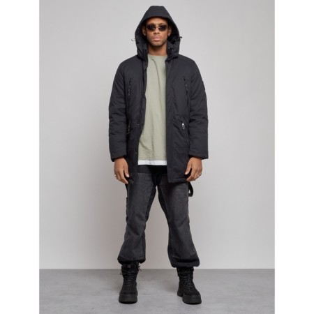 Extensive male winter park, size 48, black color-5