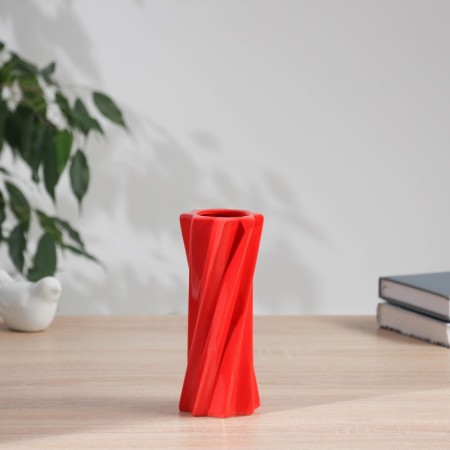 VAZA Ceramics Table "Thiago" Vitk, 16x7 cm, red
