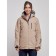 Ski jacket female winter, size 60, beige color