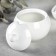 Porcelain sugar tower with a Wilmax Olivia lid, 325 ml, white color