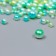 Beads for creativity plastic "Round. Gradient. Mermaid Greens" D = 3-8 mm, set 10 grams