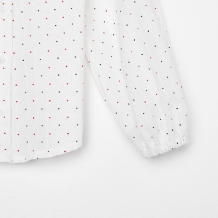 Рубашка детская MINAKU: Cotton collection цвет белый, рост 110-10