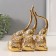 Polystone souvenir "Three elephants. Indian patterns" gold 18.3x6.7x20 cm