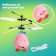Flying toy "Ptashki", works on the battery, the color is pink
