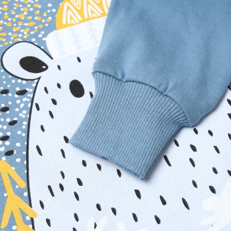 Pajamas for a boy, indigo color, height 122 cm-2