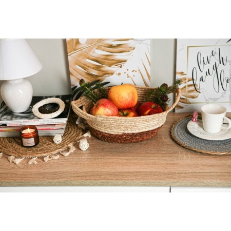 Basket for storage of handmade lauded “Teri”, with handles, 40 × 24 × 12 cm, brown color-6