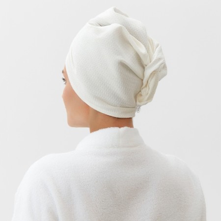 Towel-ledge for drying the hair Ethel, col. White, 73x28 cm, 60% linen, 40% HL-2