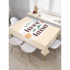 The tablecloth on the Femme Forever table, rectangular, Saten, size 120x145 cm