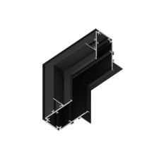 Ambrella Connector Corner internal for the built -in tire pipeline Magnetic GL3363 BK, black