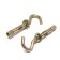 Anchor bolt of scrap, with a hook, galvanized, 8x40 mm, 100 pcs
