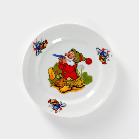 Porcelain plate "Lesovichok", D = 17 cm, Mix drawing-4