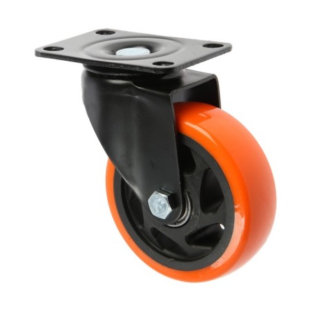 Furniture wheel CAPPIO, D = 100 mm, rotary, PVC coating