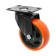 Furniture wheel CAPPIO, D = 100 mm, rotary, PVC coating