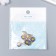 Decor for creativity Metal, enamel "Field flower" Blue with gold 1.5x1.1 cm