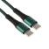 Type-C cable-Type-C, 3 A, 66 W, fast charging, fabric braid, 1 meter, green