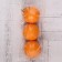 Set of balls plastic D-5.5 cm, 3 pcs "matte" orange