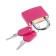 Castle of a hinged suitcase, medium, 30x42 mm, pink
