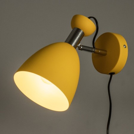 Sconces with a switch on the wire "Claudia" E27 40W yellow 28x15x20cm-3