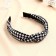 Hair cap "Amata" Goose foot, 2.5 cm, black and white