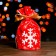 Polyethylene gift package with ties "Snowflakes", 15*23cm