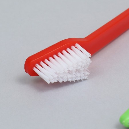 Dental brush two -sided, set 2 pcs, red and green-2