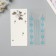 Sticker of rhinestones plastic tattoo on the body "Flower application" Blue set 2 sheets 18x8 cm