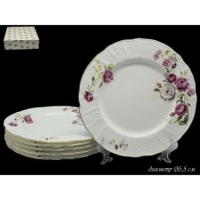 Set of plates Lenardi Maria Rose, D = 26.5 cm, 6 pcs
