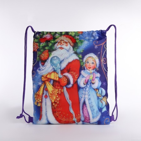 New Year's bag on the lace, the color is blue/multi -colored-1