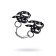 Single -layer handcuffs of two Pecado BDSM straps, genuine leather, black