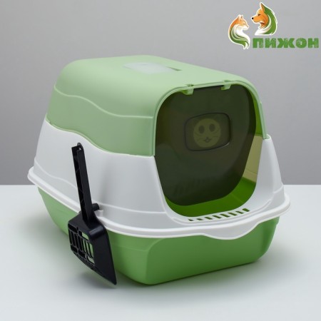 Closed 2-in-1 toilet with a removable top of 34 x 50 x 33 cm, green-1